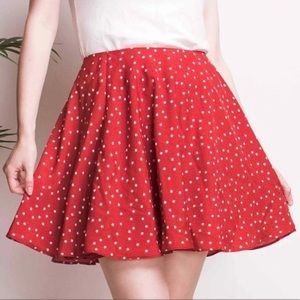 Lovers + Friends galaxy star red mini skirt Sz small
